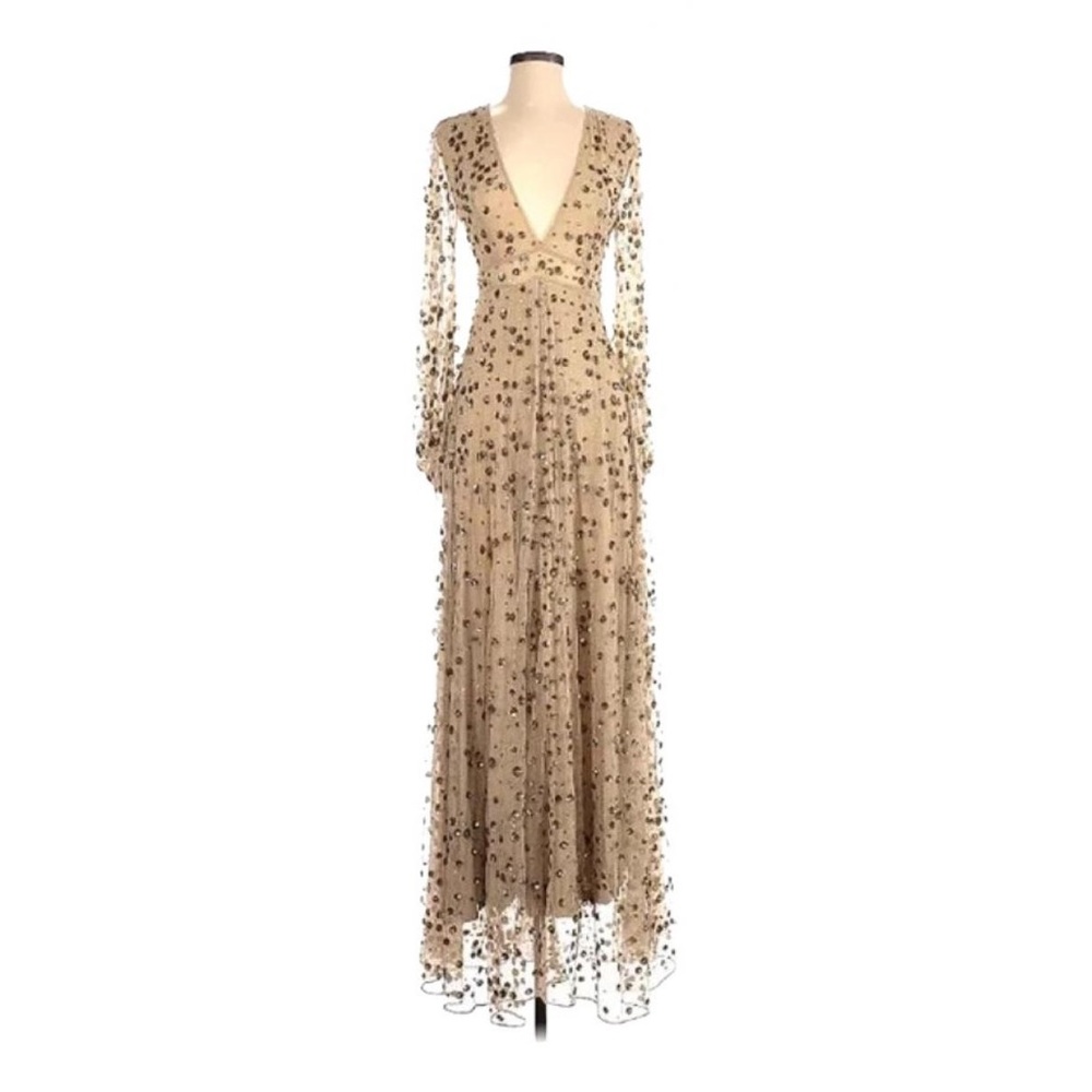 LoveShackFancy Janet Tulle Sequin Beaded Dress, Sz 4